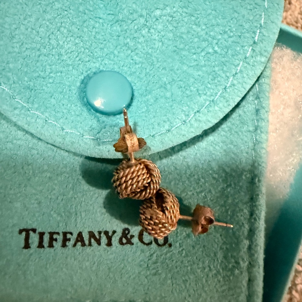 Tiffany & Co. Braided Silver Earrings